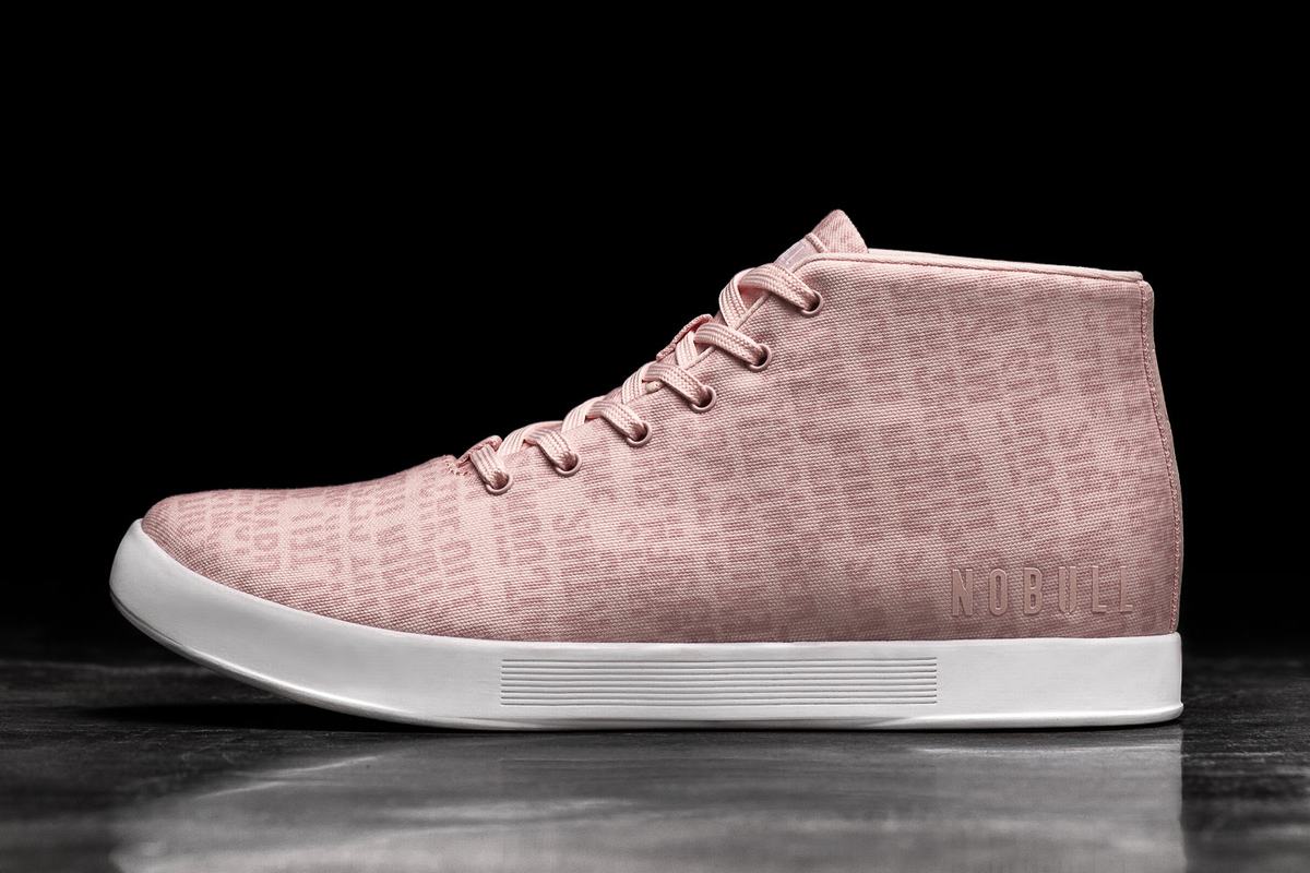 Nobull Canvas Mid Men\'s Trainers Pink | Australia (CY3062)